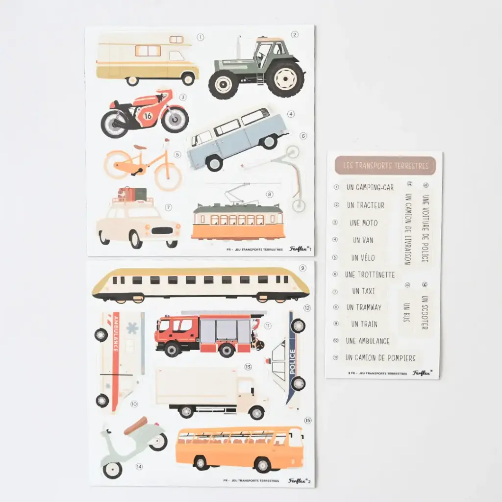 Jeu de magnets Les transports terrestres - Ferflex