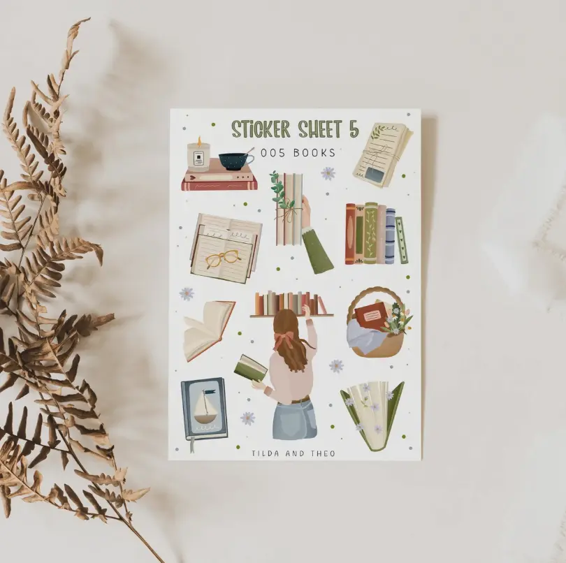 Books Sticker Sheet - Tilda & Theo