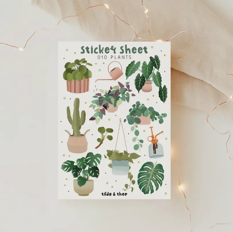 Feuille d'autocollants Plantes - Tilda & Theo