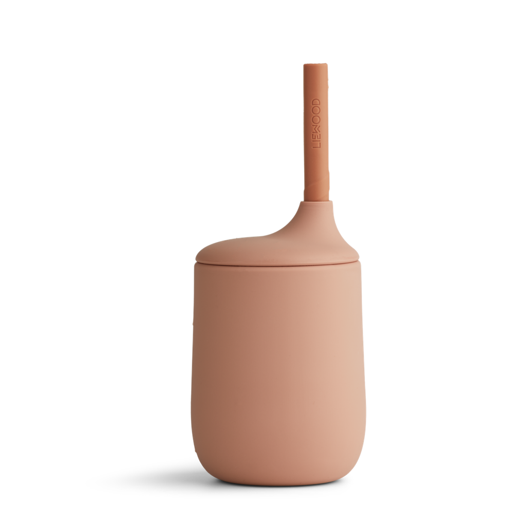[LW13017] Ellis Cup with Straw - Dark rose / Terracotta Mix