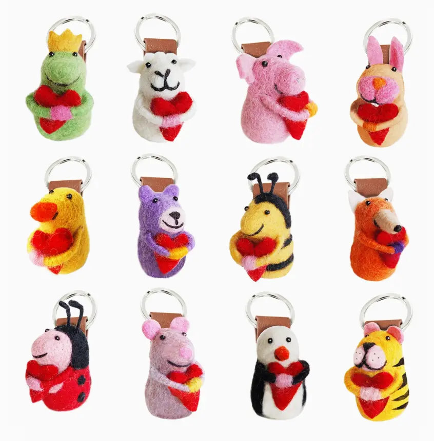 Vilten Sleutelhanger Dieren - JoJo Geschenke