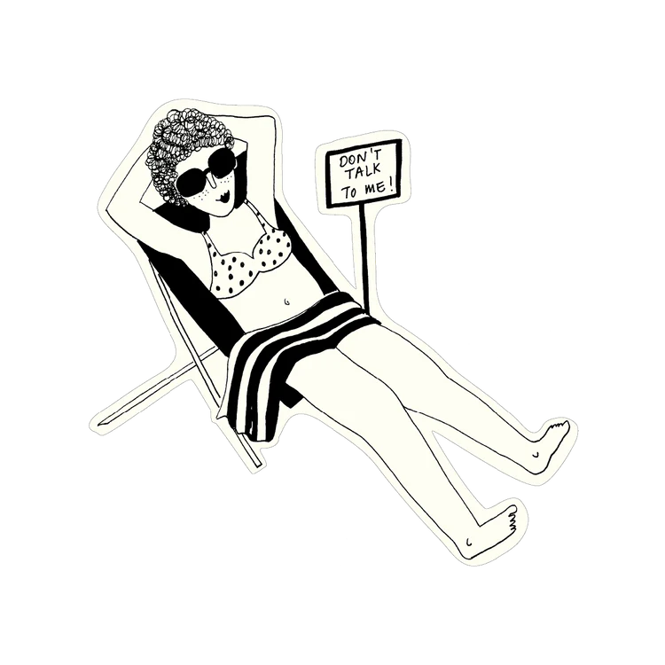 Sticker en vinyle don't talk to me - Helen B