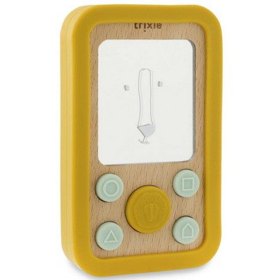 Téléphone bébé en bois et silicone Mrs Cat - Trixie