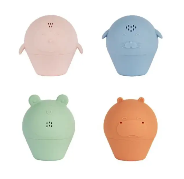 Lot de 4 aspergeurs de bain en silicone - Liste de Saint-Nicolas de Camille