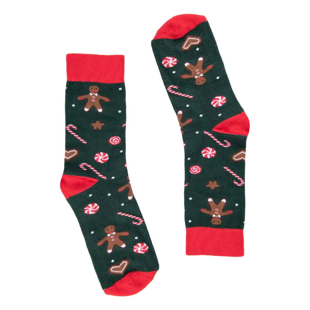 Chaussettes adultes Noël Gingerbread - Faves