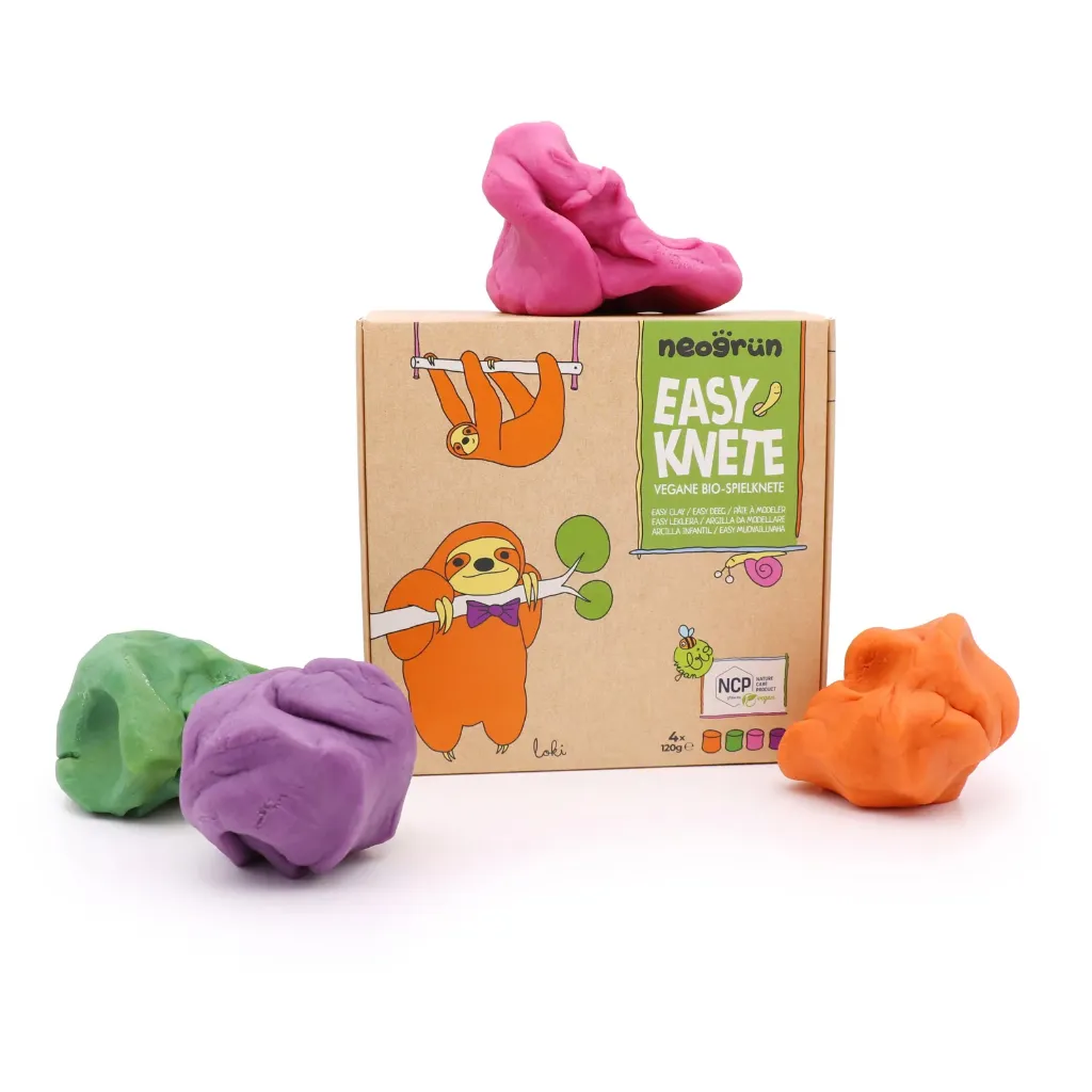 Set van 4 vegan bio-Easy-kleien Loki - Neogrün