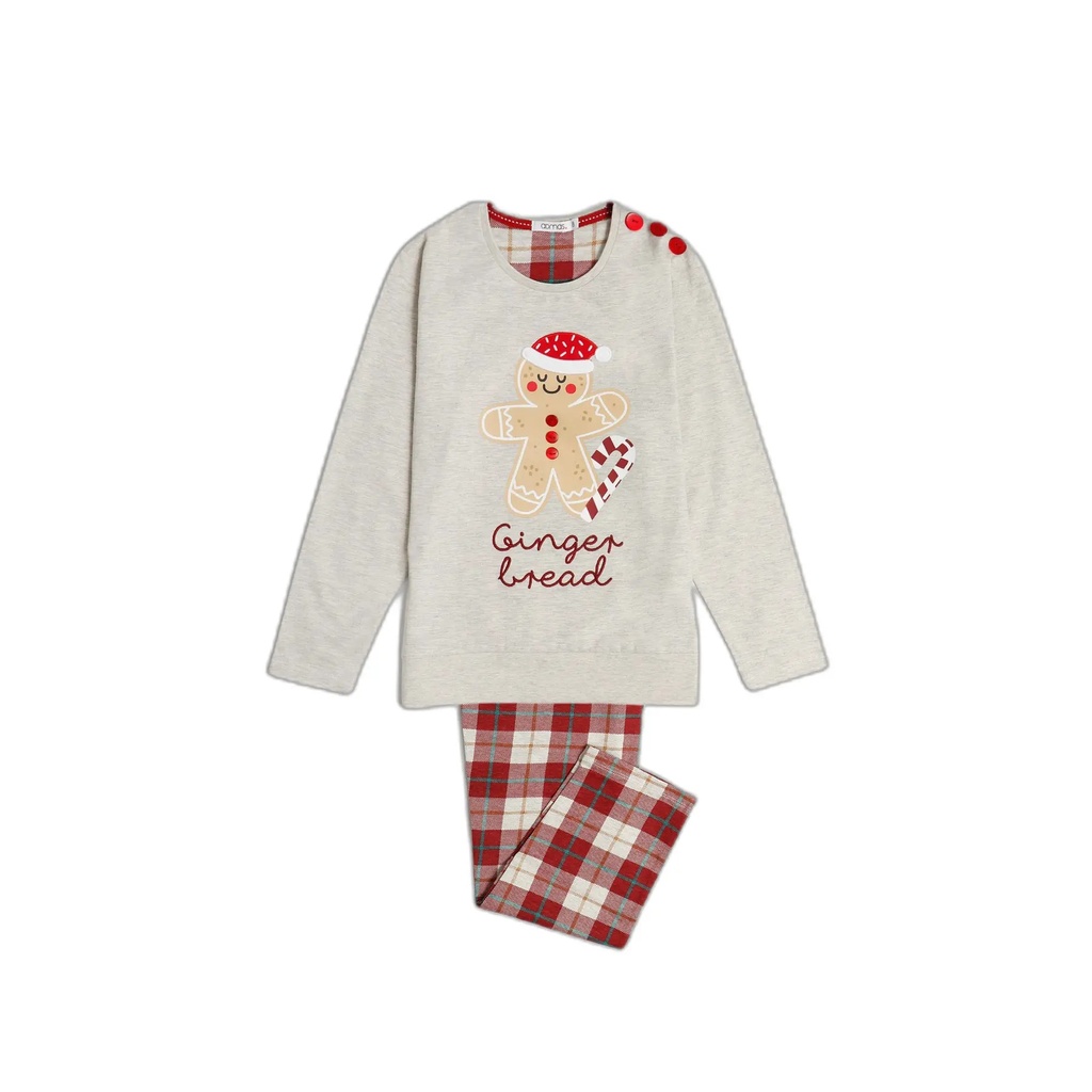 Pyjama manches longues Pain d'épices - Admas