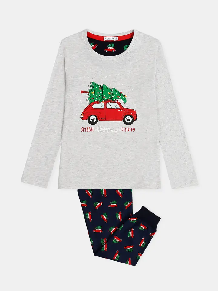 Pyjama manches longues Have a lazy Christmas - Admas (6 ans)