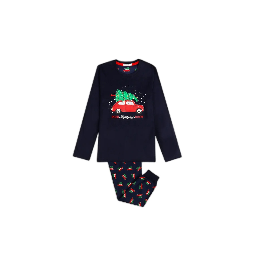 Pyjama lange mouwen Xmas Tree Marineblauw - Admas (6 jaar)