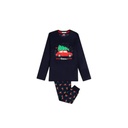 Long Sleeve Pyjamas Xmas Tree Navy Blue - Admas