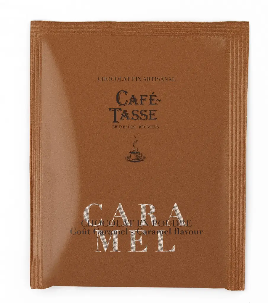 Sachet de chocolat en poudre goût Caramel - Café-Tasse