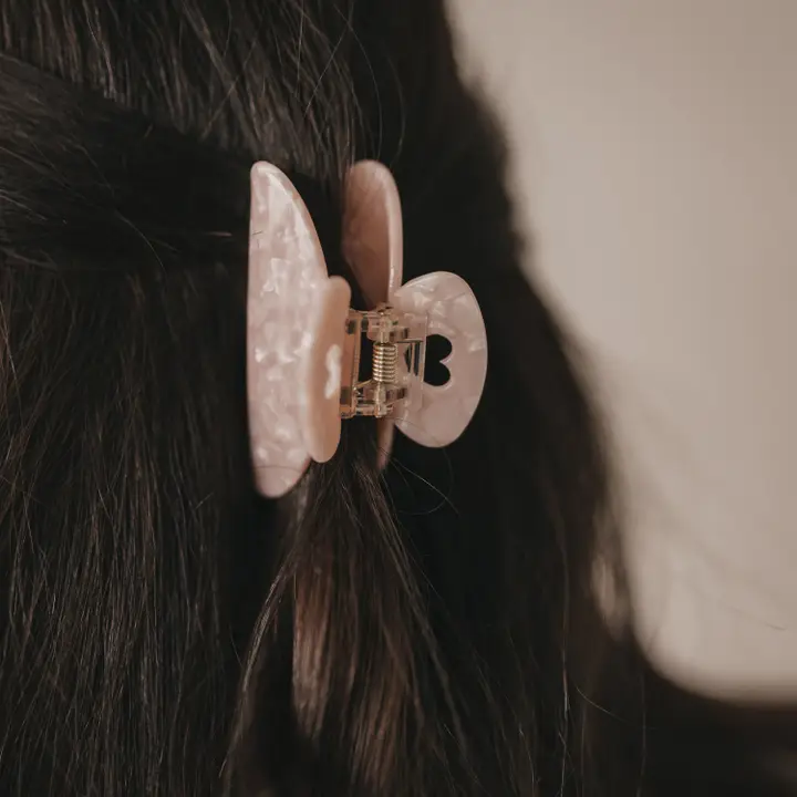 Grote haarclip hartje blush - Eulenschnitt