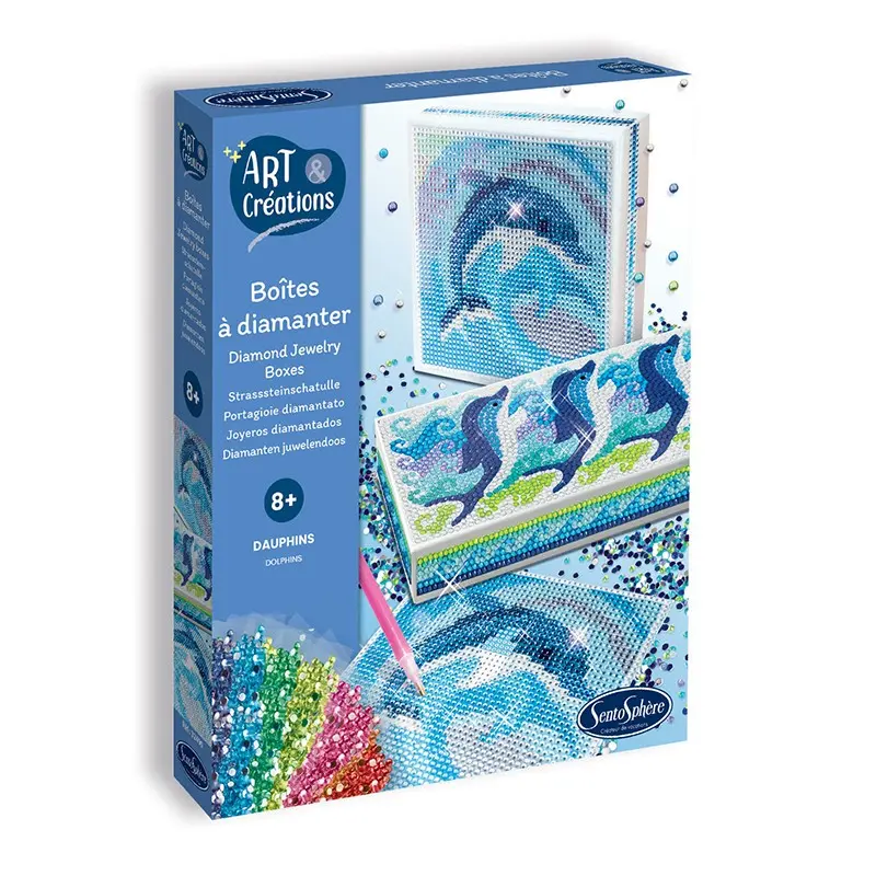 Diamond painting-doosjes Dolfijnen - Verjaardagslijst van Héloïse