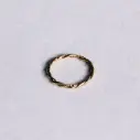 Bague tressée minimaliste en acier inoxydable doré - Bazou