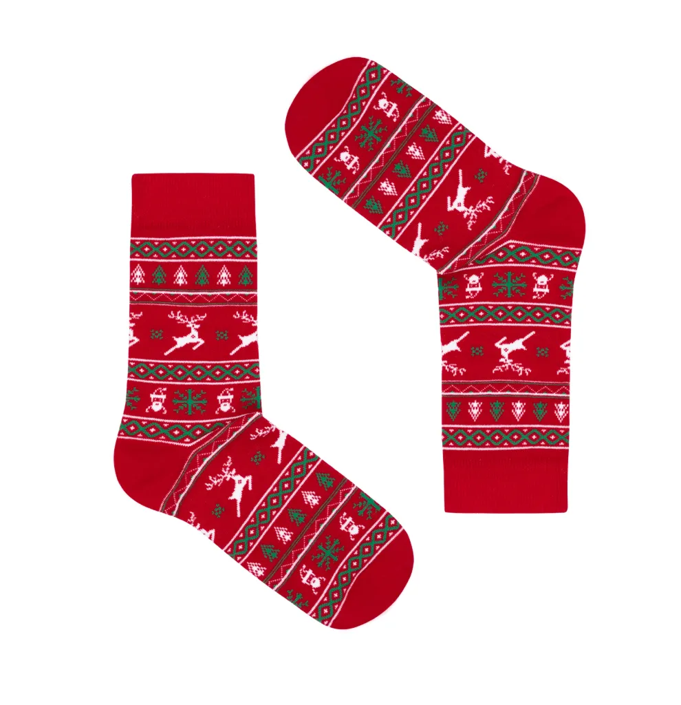 Chaussettes adultes Noël Lutins - Faves