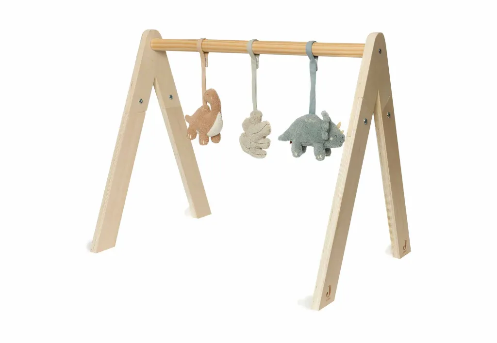 Jouet en tissus Dino pour babygym - Liste de naissance de Julie Tessier et Hugues Opsommer