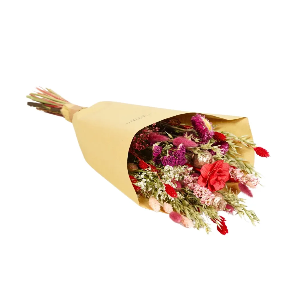 Fleurs séchées Bouquet champêtre Allure rouge taille M - Wildflowers