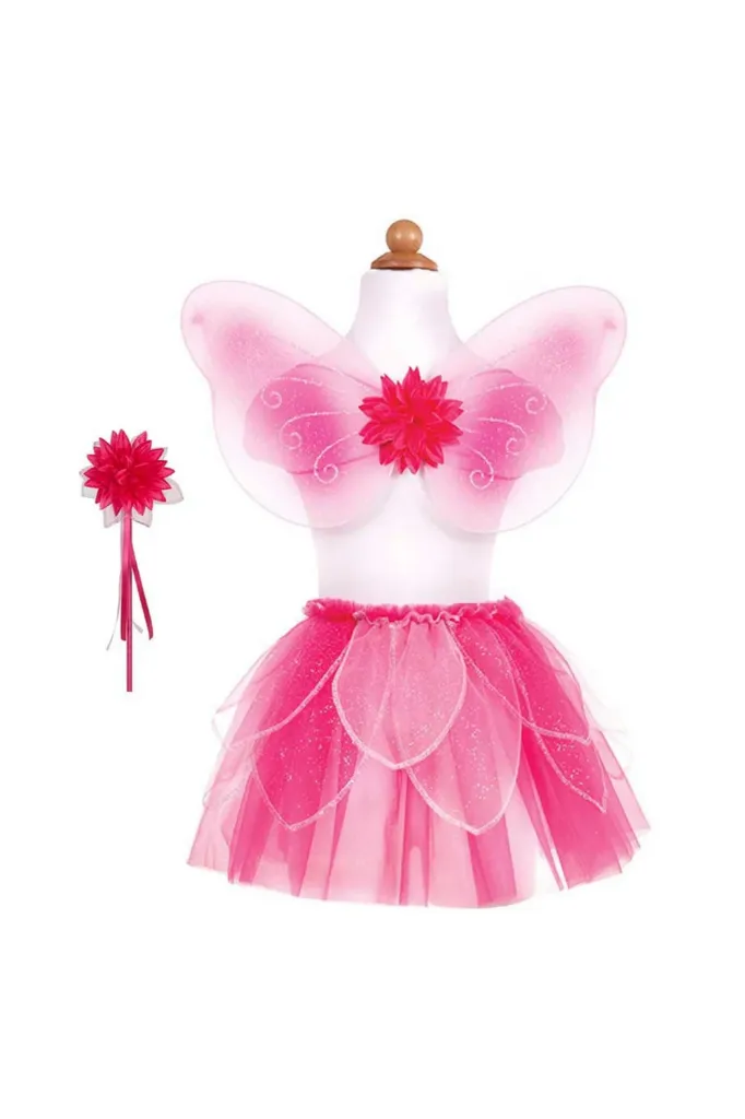 Roze vlinderkostuum 4-6 jaar - Great Pretenders