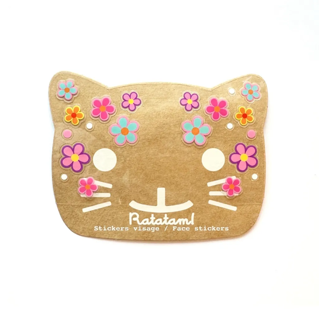 Stickers de visage fleurs Multico - Ratatam