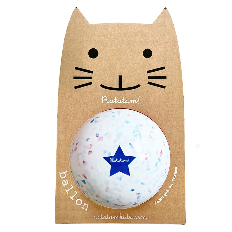 Le Ballon Terrazo Bleu recyclé 22 cm - Ratatam