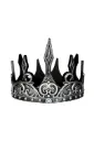Luxe koningskroon in latex zilver/zwart - Great Pretenders