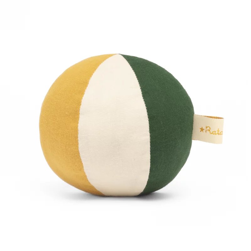 Stoffen babybal Mosterd 10 cm - Ratatam