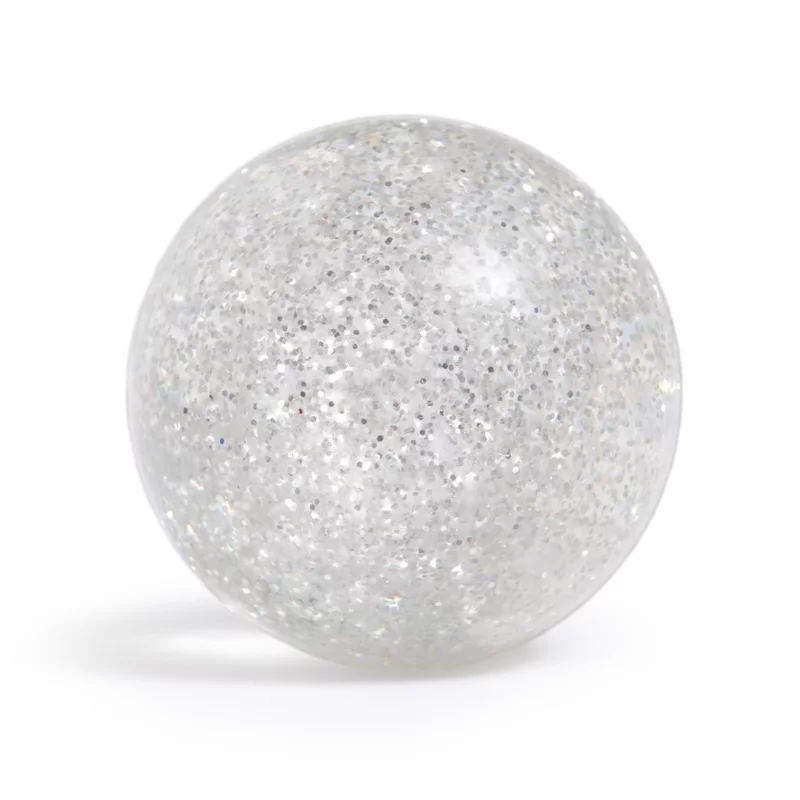 Balle rebondissante Souris à paillettes Argent 43 mm - Ratatam