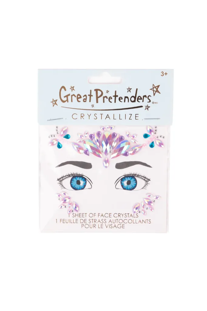 Feuille de strass pour le visage Fée Papillon - Great Pretenders