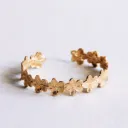 Flower Bangle Bracelet Gold - Bazou