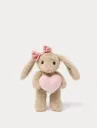 Tyra Plush Bunny with Heart Beige - Teddy Kompaniet