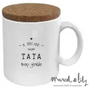 Mug "Tata trop géniale" avec son couvercle en liège - Marcel & Lily