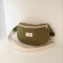 Sac Banane Coton Vert Olive - Marcel & Lily