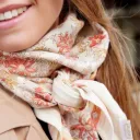 Foulard Indien Arya Ecru - Bonheur du Jour