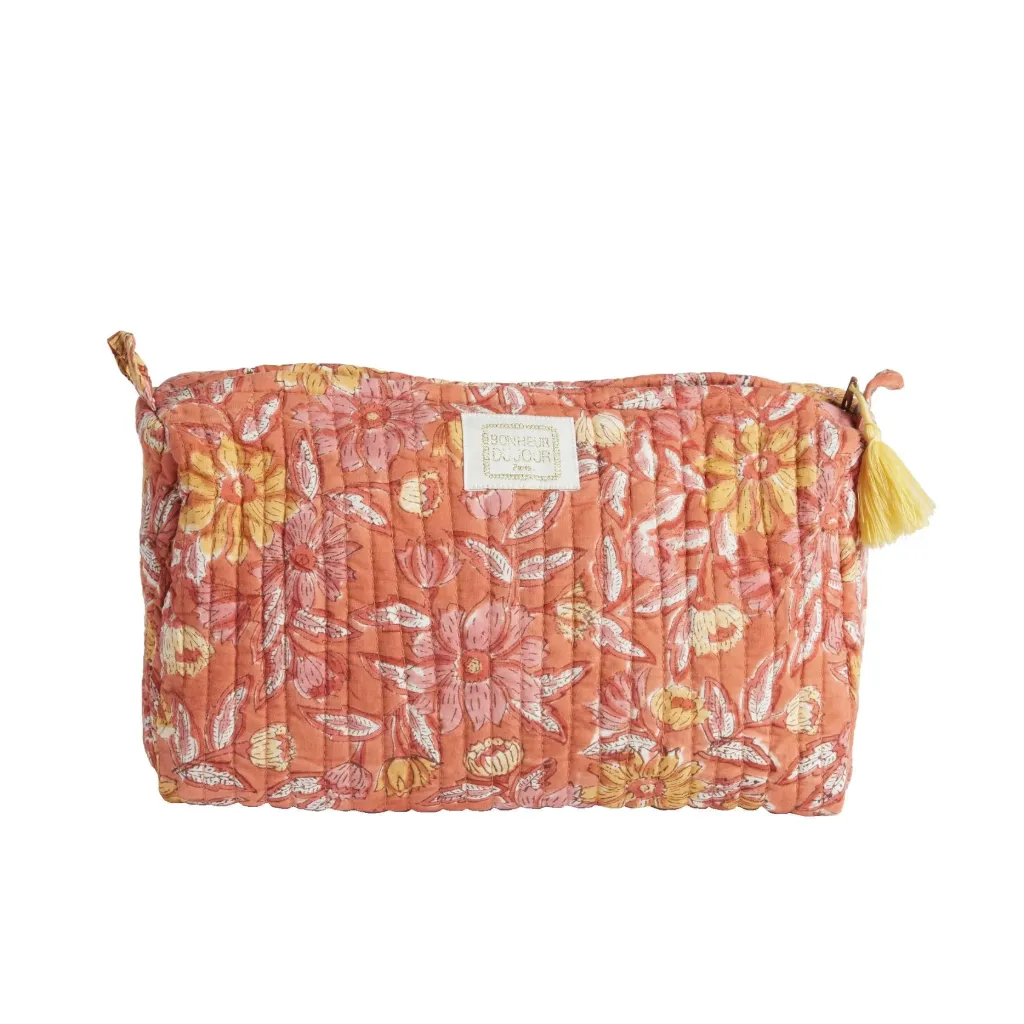 Petite trousse de toilette Indi Coeur Sauvage Ecru Rosée - Bonheur du Jour