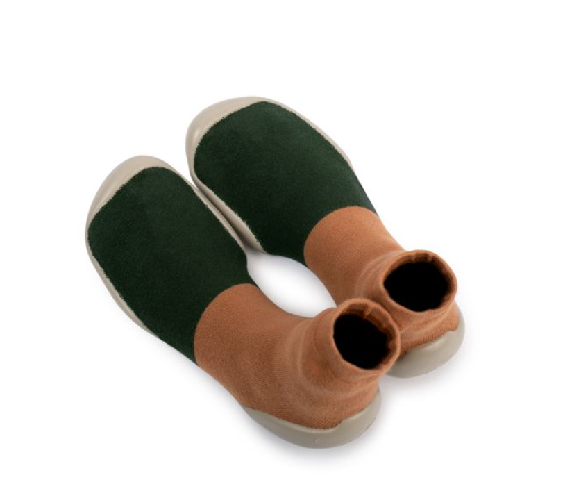 [3142253757380] Chaussons Color Block Vert Forêt