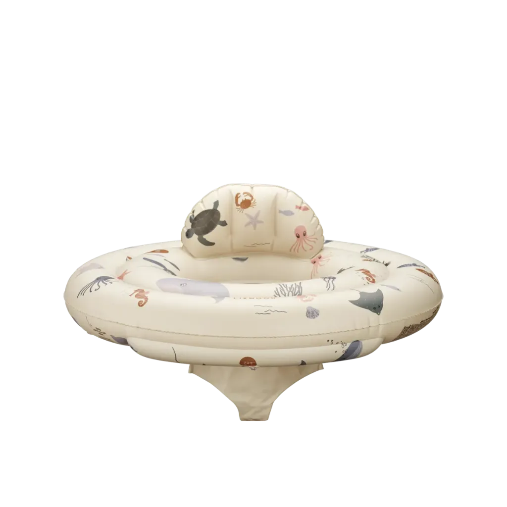 Printed Baby Swim Seat Ring Dawn Sea Creature Sandy - Liewood