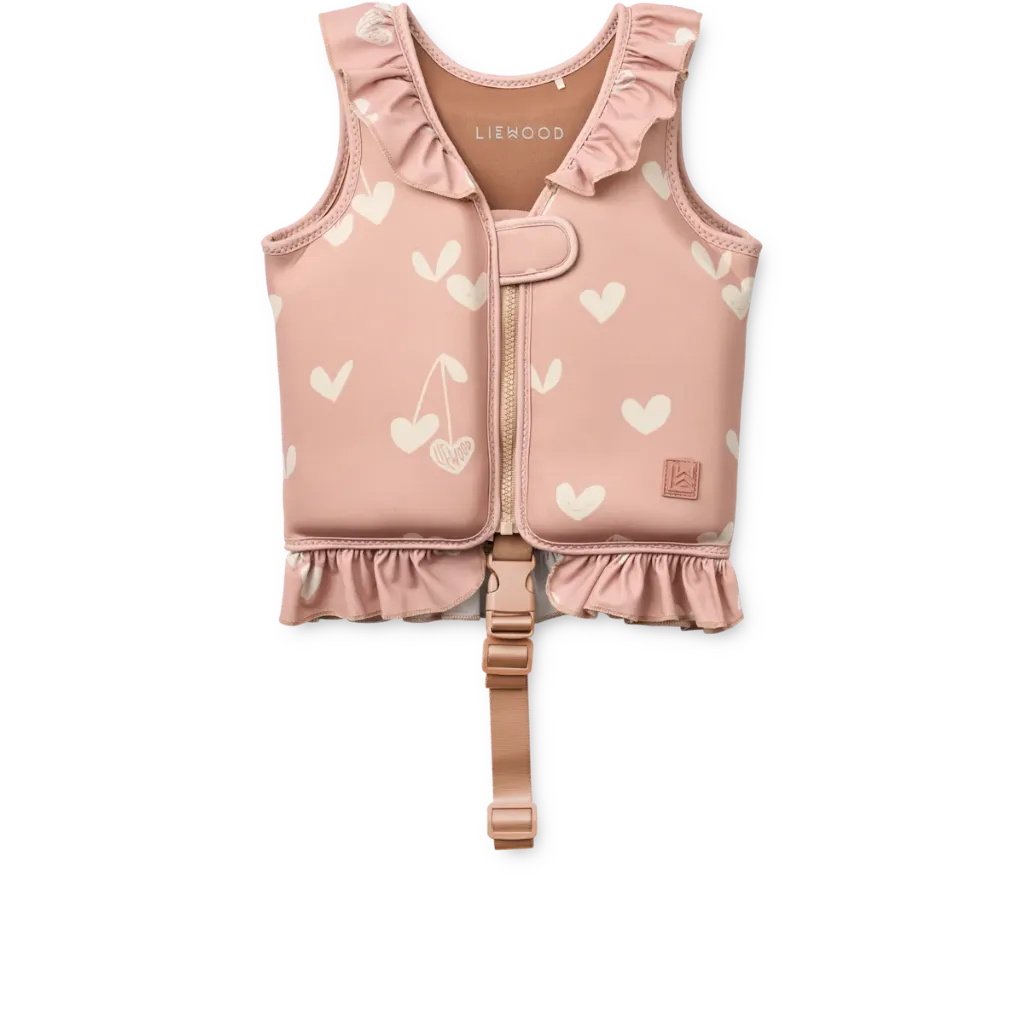 Gilet de natation Dove avec volants Sweethearts Pale tuscany  - Liewood (11-15 kg)