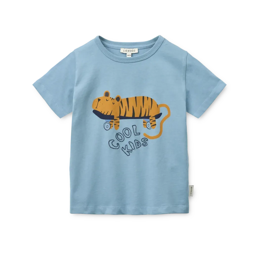 T-shirt Apia Printed Shortsleeve Tiger Beach - Liewood