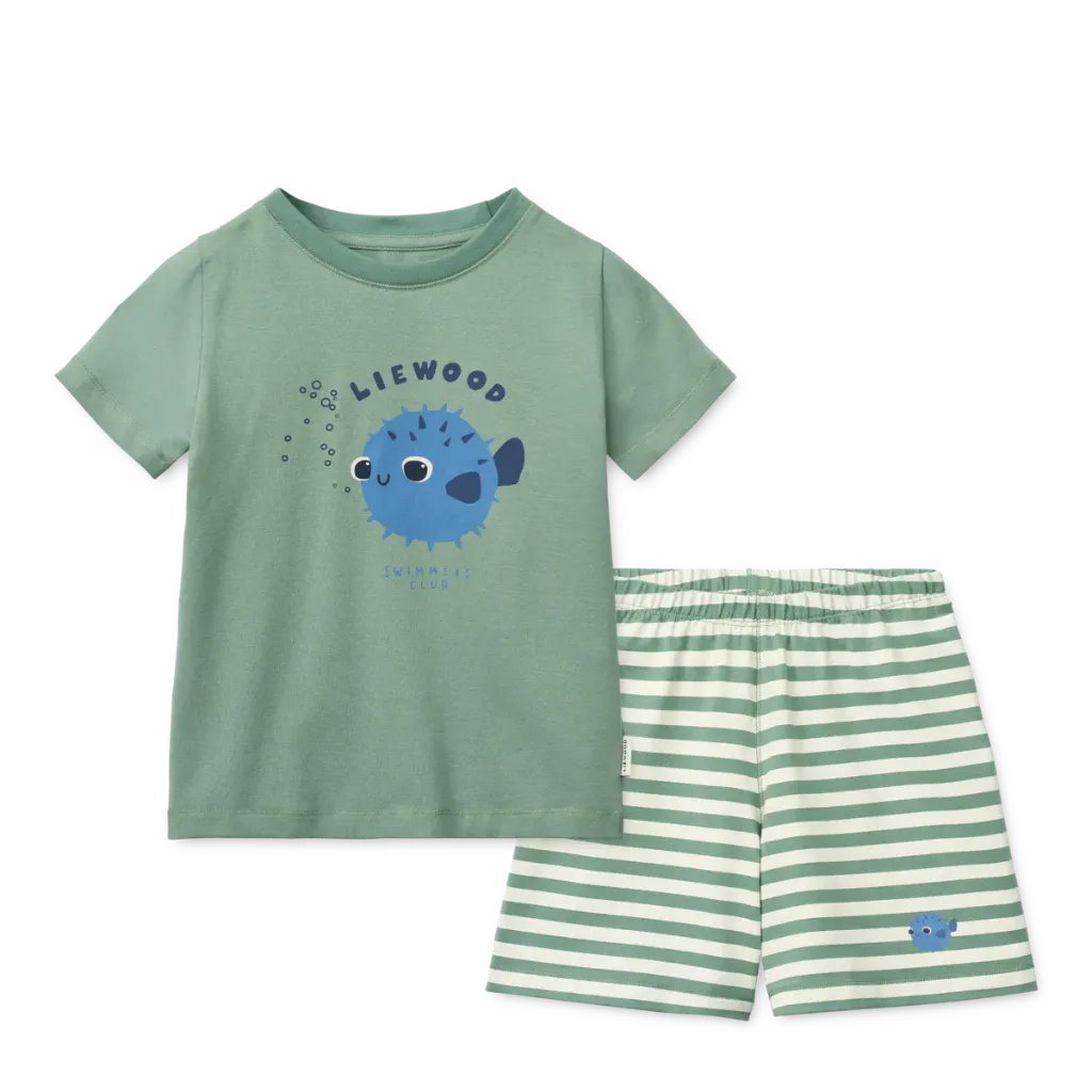 Ensemble Ilford Pufferfish Peppermint mix - Liewood