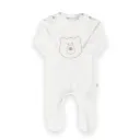 Combinaison Tuta Ours avec pieds Off white - Bamboom
