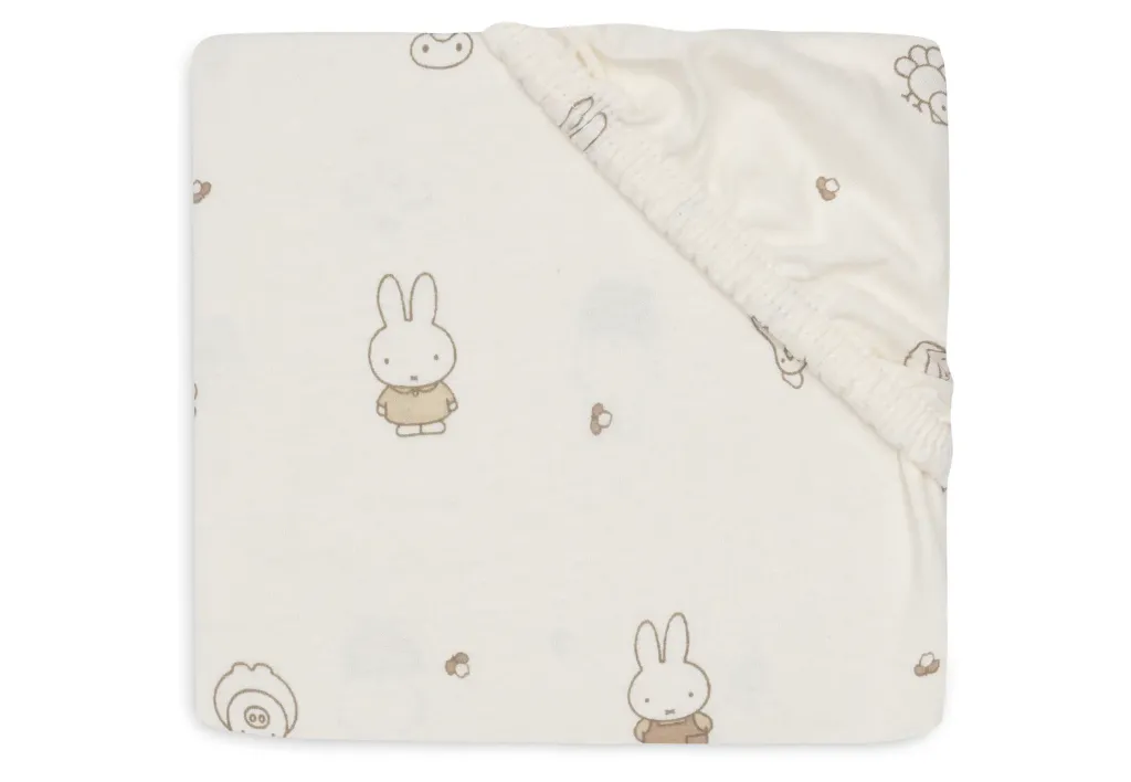 Drap-housse Jersey Miffy Family Farm 60x120 cm - Jollein