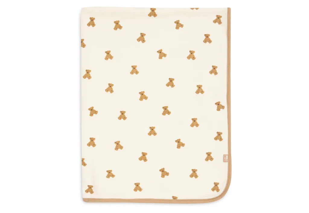 Couverture Jersey Mini Teddy Bear Little Waffle - Jollein