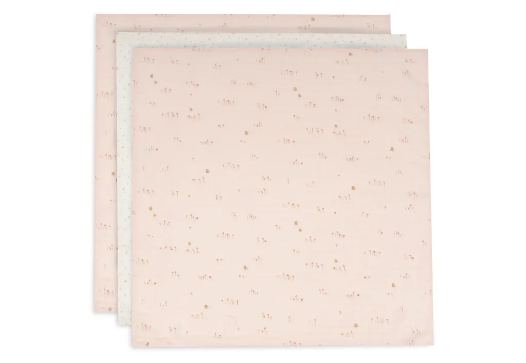 Set van 3 Hydrofiele Doeken 70x70cm Pretty Picnic - Jollein