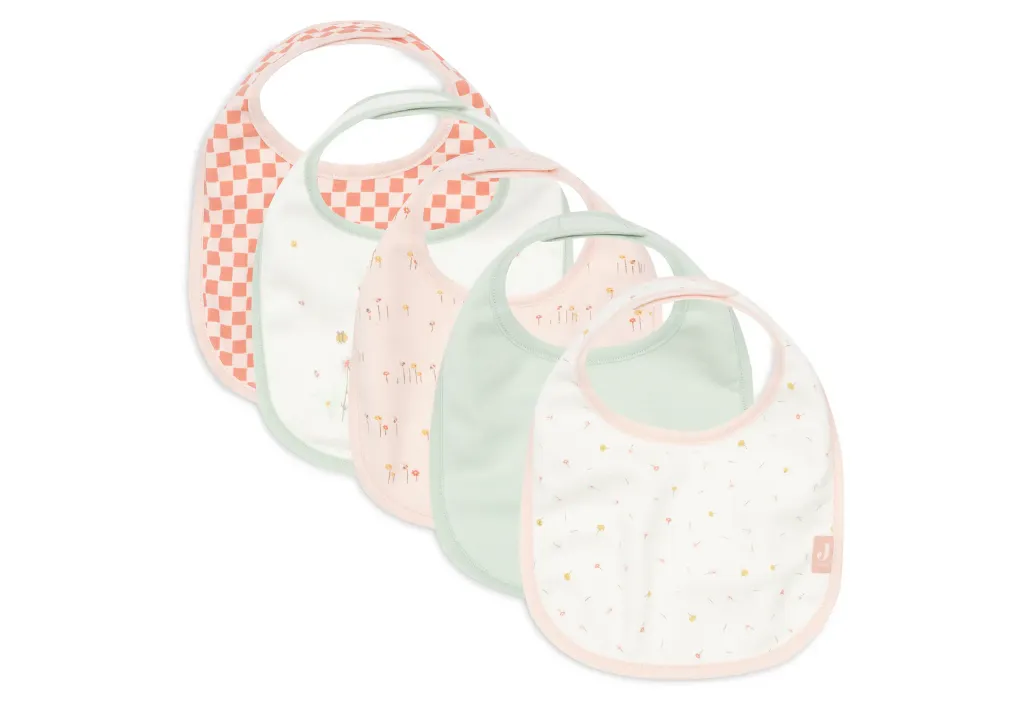 Assortiment de 5 Bavoirs Jersey Imperméable Pretty Picnic - Jollein