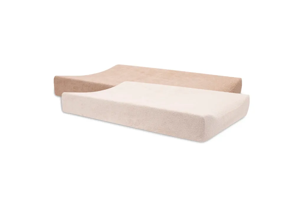 Duo de housses de coussin à langer en éponge Blush & Wild Rose 50 x 70 cm - Jollein