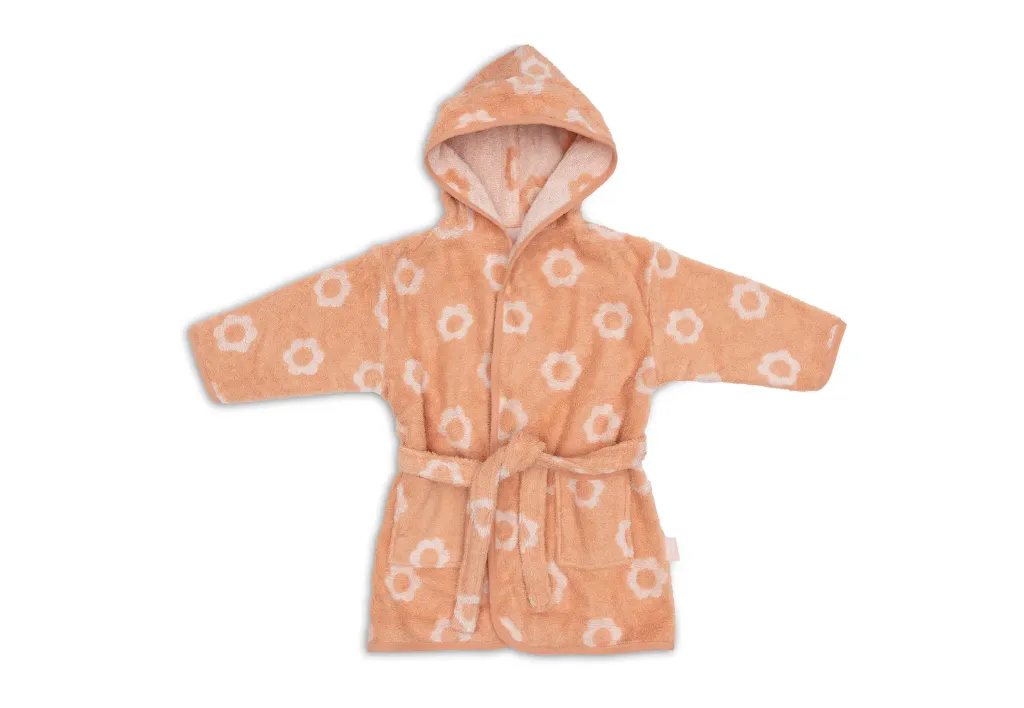 Terry Bathrobe Jacquard Flower 1-2 years - Jollein