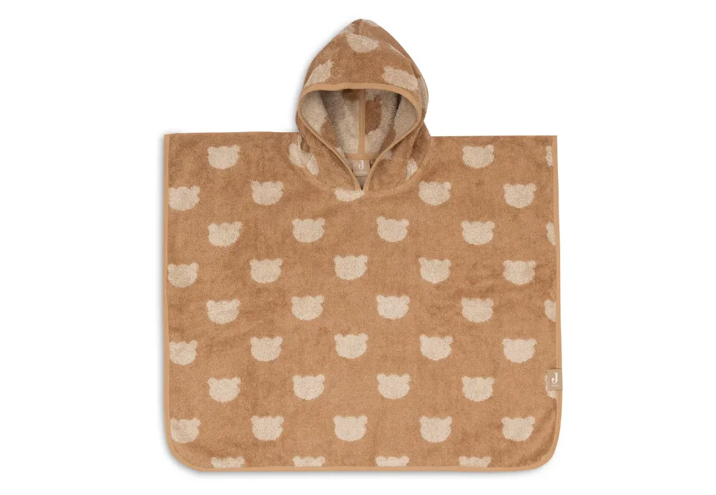 Badponcho Badstof Jacquard Teddy Bear omkeerbaar - Jollein