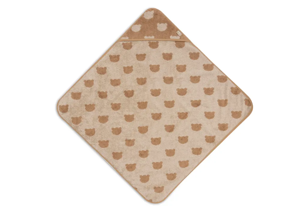 Cape de Bain Éponge 75x75cm Jacquard Teddy Bear - Jollein