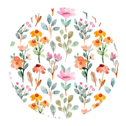 Lot de 10 autocollants Fleurs d'été (orange/rose) - Fripperies