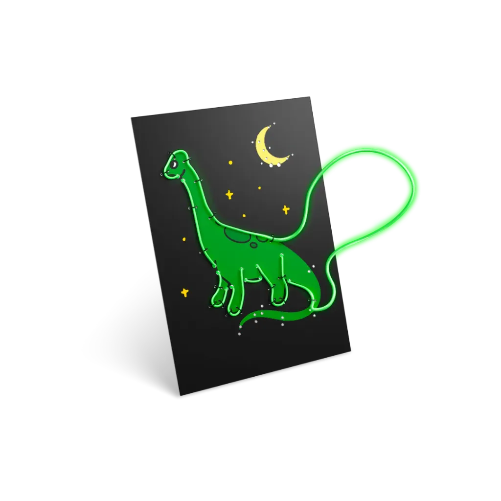 KIDYNEON Kit pour décoration murale lumineuse Dino - Kidywolf